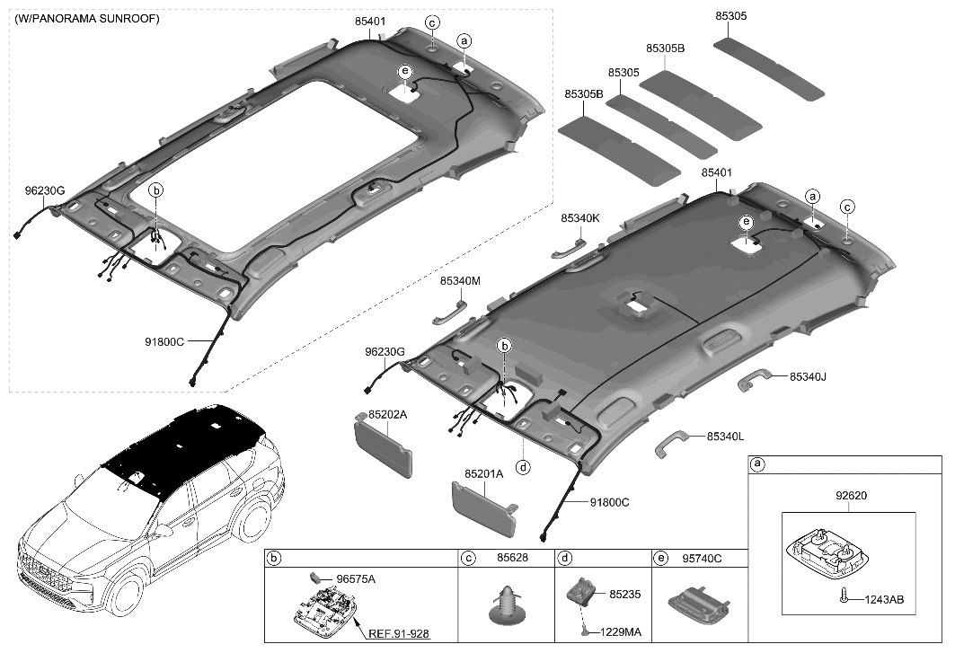 Hyundai 91800-GA410 WIRING ASSY-ROOF