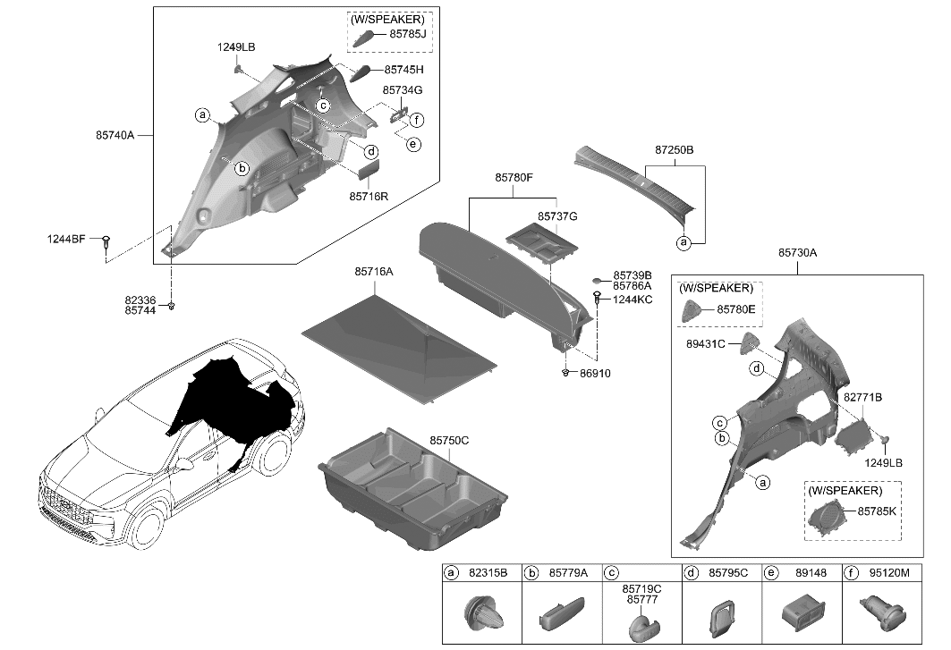 Hyundai 85755-CL000-NNB Tray-Luggage Side