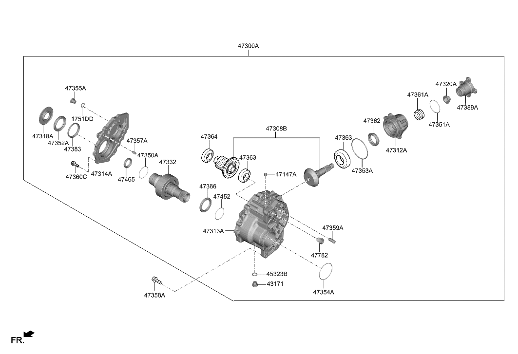 Hyundai 47313-3D300 Housing-Transfer