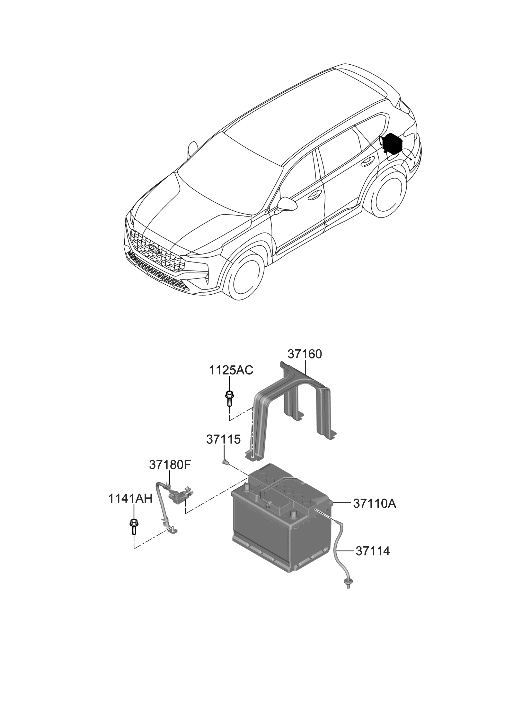 Hyundai 37180-GA000 SENSOR ASSY-BATTERY