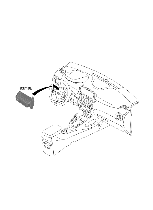 Hyundai 93710-I3900-TRY SWITCH ASSY-SIDE CRASH PAD