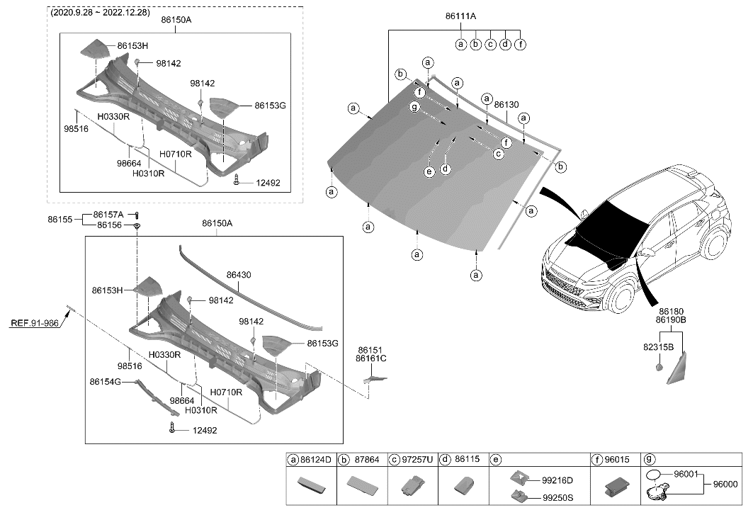 Hyundai 86150-I3001 COVER ASSY-COWL TOP