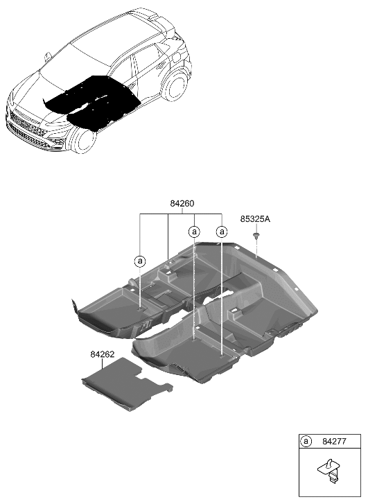 Hyundai 84262-J9011 ISO PAD NO.1-FLR CARPET