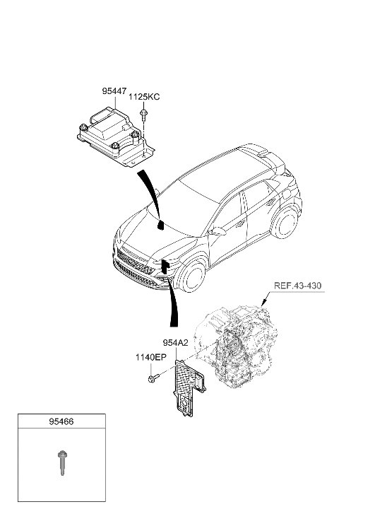 Hyundai 95447-2N310 ECU-ELSD