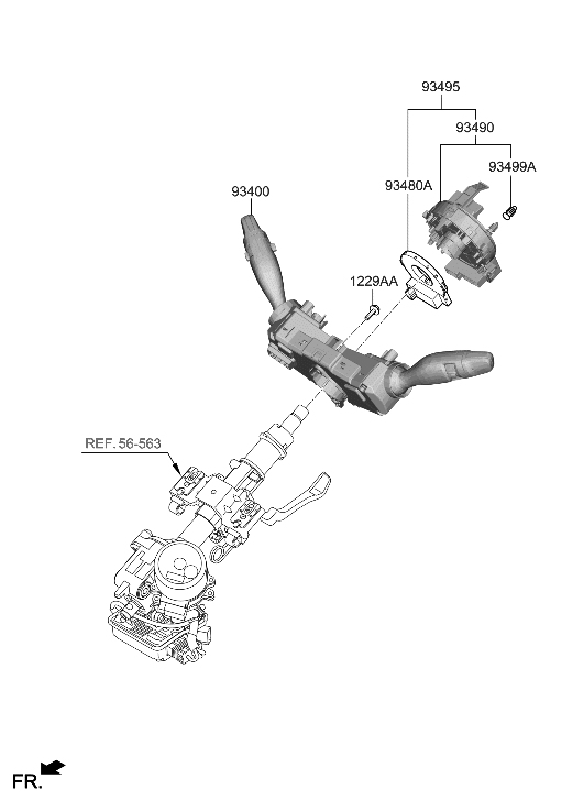 Hyundai 93495-I3140 CONTACT ASSY-CLK/SPRG & S.A.S