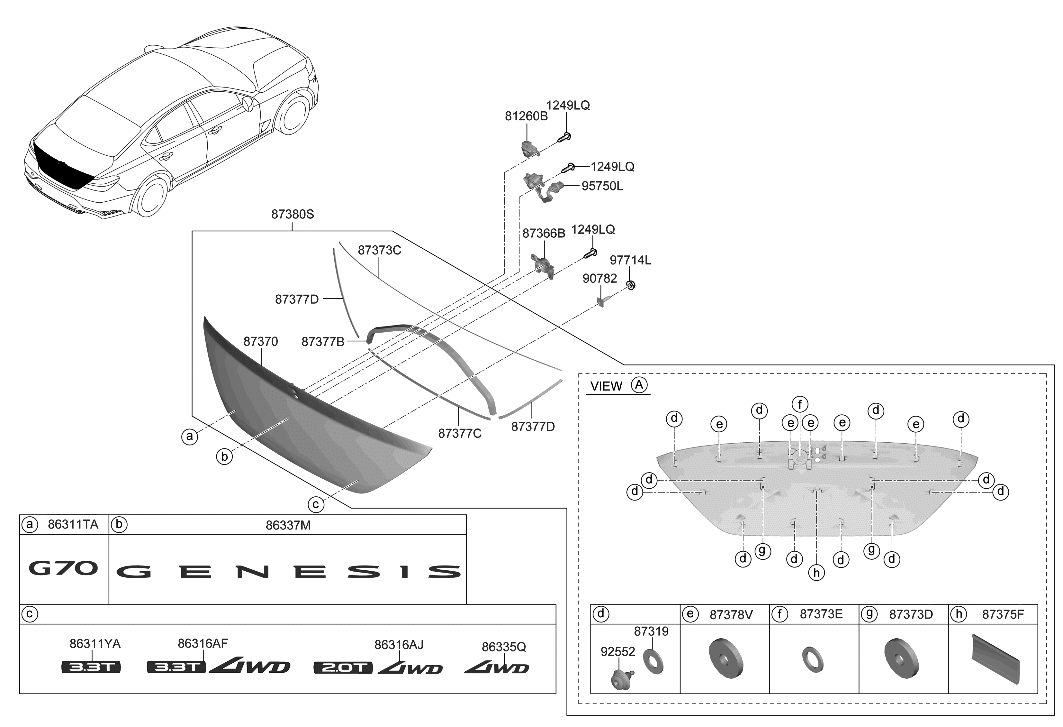 Hyundai 87336-G9500 PAD-SEALING