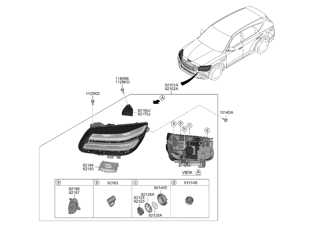 Hyundai 92183-T6000 ILCU-H/LAMP,LH