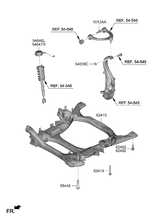 Hyundai 62419-DS000 BOLT-CROSSMEMBER MTG