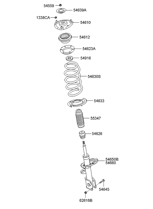 Hyundai 54630-0W801 Spring-Front