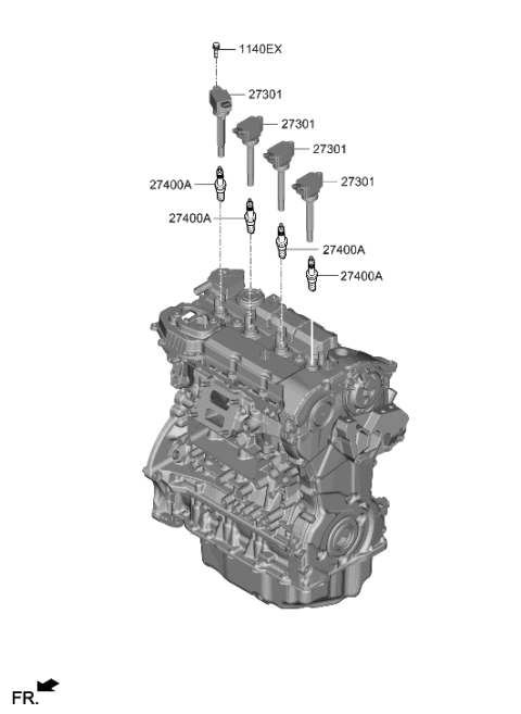 2022 Hyundai Santa Cruz Spark Plug & Cable Diagram 1