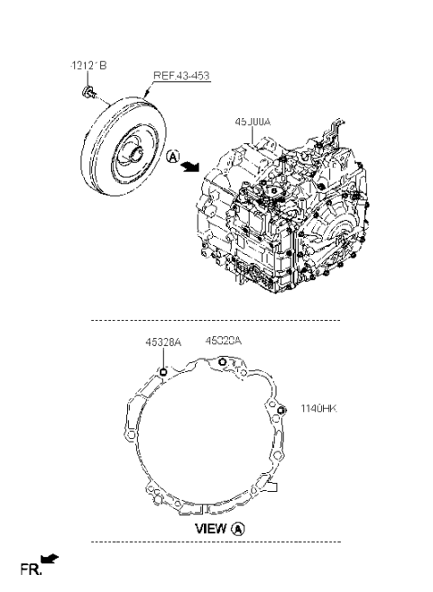 2022 Hyundai Santa Cruz Transaxle Assy-Auto Diagram