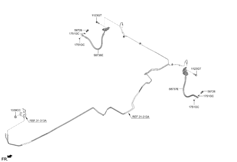 2022 Hyundai Santa Cruz Brake Fluid Line Diagram 2