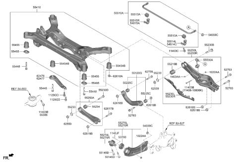 2023 Hyundai Sonata Arm Assembly-RR Assist Diagram for 55250-L1100