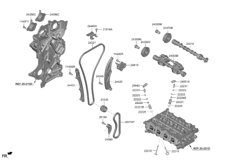 2023 Hyundai Sonata Camshaft & Valve Diagram 1