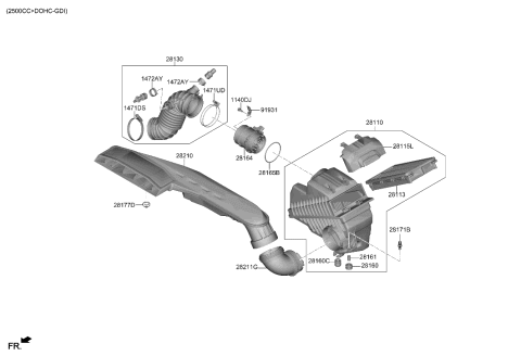 2023 Hyundai Sonata Air Cleaner Diagram 1