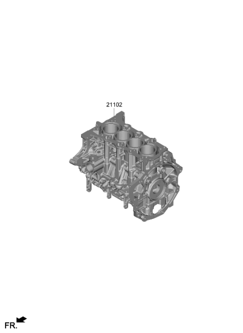 2023 Hyundai Sonata Short Engine Assy Diagram 2