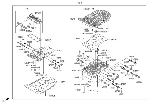 2008 Hyundai Elantra Valve Assembly-Damping Diagram for 46326-23000
