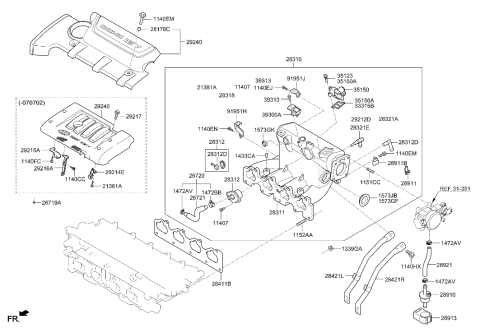 2007 Hyundai Elantra Sensor Assembly-Map Diagram for 39300-22600