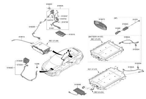 1992 Hyundai Elantra PLUG-NORMAL CHARGER ICCB Diagram for 91678-GI520