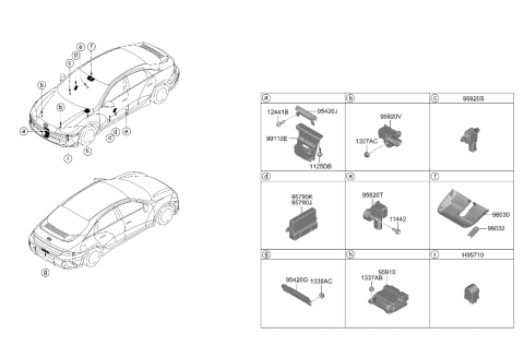 1992 Hyundai Elantra ANTENNA ASSY-SMARTKEY Diagram for 95460-KL000