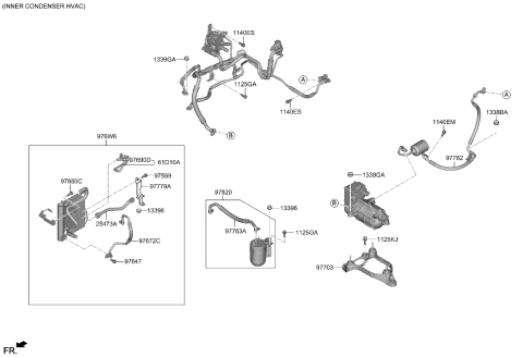 2023 Hyundai Ioniq 6 Air conditioning System-Cooler Line Diagram 4