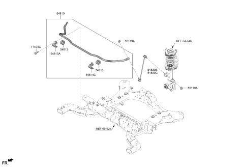 2023 Hyundai Ioniq 6 Front Suspension Control Arm Diagram