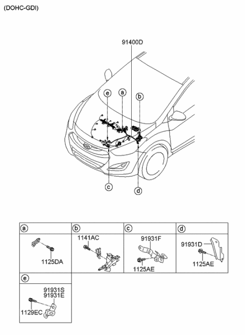 2014 Hyundai Elantra GT Control Wiring Diagram