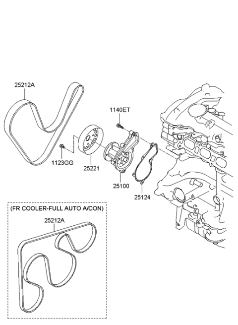 2014 Hyundai Elantra GT Coolant Pump Diagram 2