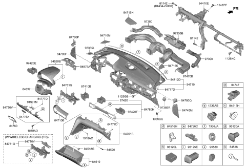2019 Hyundai Veloster Crash Pad Diagram