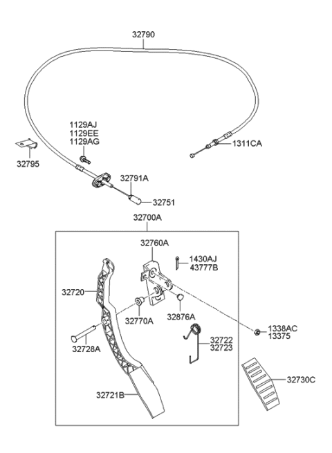 2000 Hyundai Elantra Accelerator Pedal Diagram