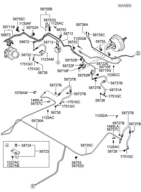 2001 Hyundai Elantra Brake Fluid Line Diagram 2
