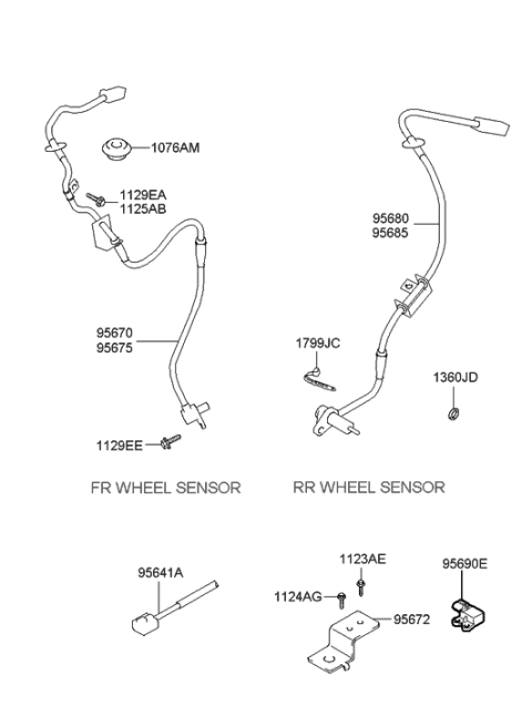 2000 Hyundai Santa Fe ABS Sensor Diagram