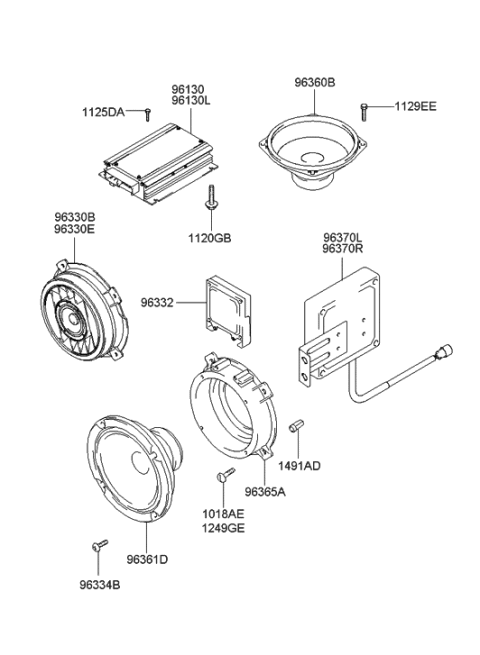 2000 Hyundai Santa Fe Speaker Diagram