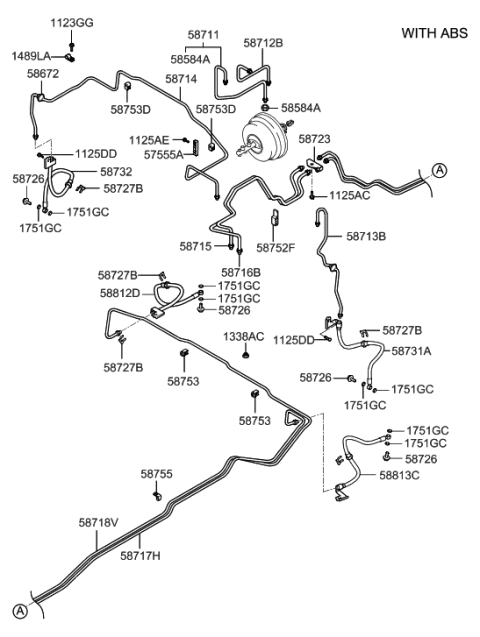 2002 Hyundai Santa Fe Brake Fluid Line Diagram 2