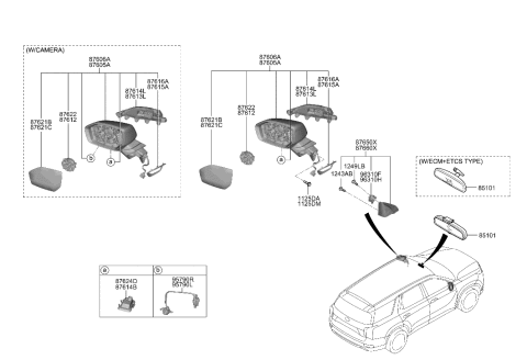 2021 Hyundai Palisade Base Pad Assembly,LH Diagram for 87635-S8000