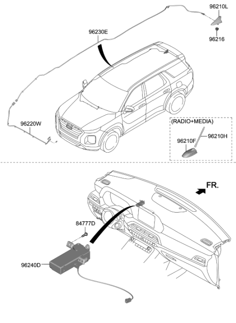 2022 Hyundai Palisade Antenna Diagram