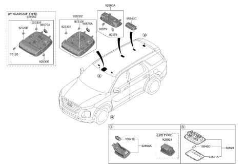2022 Hyundai Palisade Room Lamp Diagram