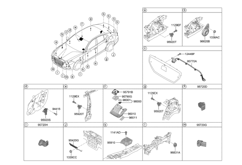 2021 Hyundai Genesis G70 Relay & Module Diagram 2