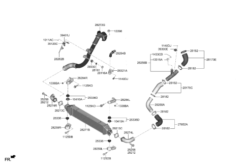 2020 Hyundai Genesis G70 Insulator-Radiator Mounting,Lower Diagram for 25336-C1000
