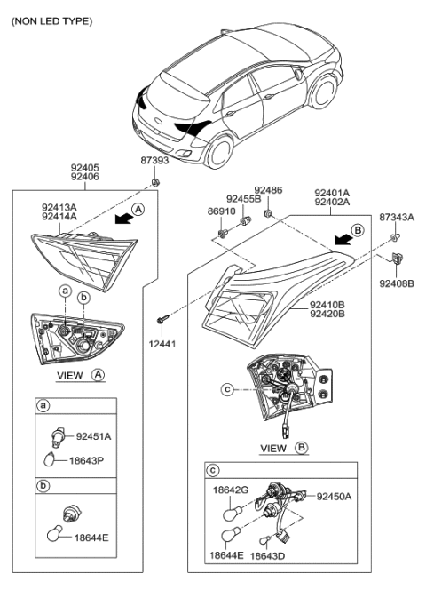 2017 Hyundai Elantra GT Rear Combination Lamp Diagram 1