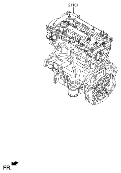 2015 Hyundai Elantra GT Sub Engine Diagram