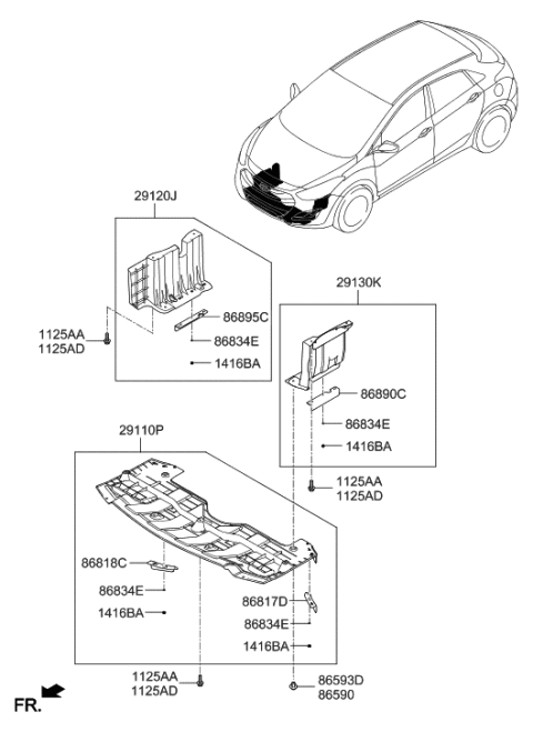 2017 Hyundai Elantra GT Under Cover Diagram