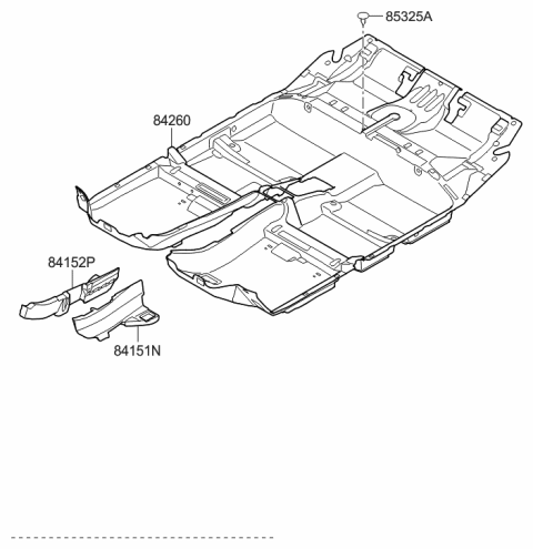 2017 Hyundai Elantra GT Floor Covering Diagram
