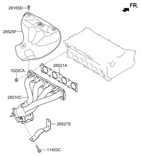 2015 Hyundai Elantra GT Exhaust Manifold Diagram