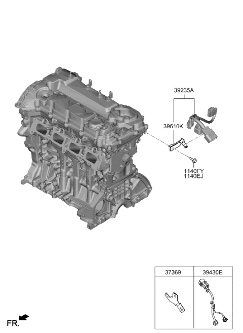 2022 Hyundai Sonata BRKT Wire-Ex Diagram for 39422-2S210