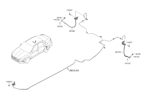 2021 Hyundai Sonata Brake Fluid Line Diagram 2