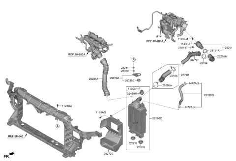2021 Hyundai Sonata Hose Assembly B-RECIRCULATION Sole Diagram for 28284-2S301