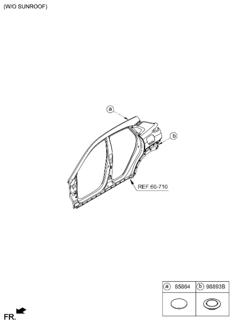 2022 Hyundai Kona Sunroof Diagram 2