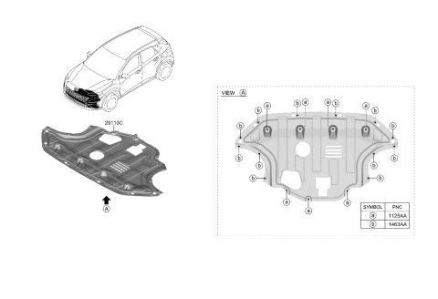 2022 Hyundai Kona Under Cover Diagram