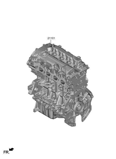 2023 Hyundai Kona Engine Assembly-Sub Diagram for 1M551-2JU01